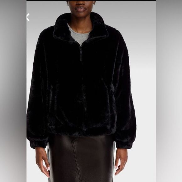 FAUX Short Mink Jacket - Picture 1 of 9